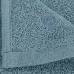 MASPAR Set Of 4 Blue Solid 550 GSM Cotton Super Absorbent Face Towel image 4