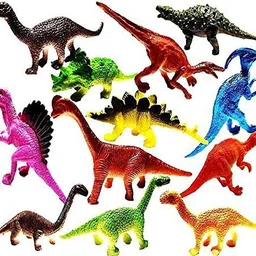 manish Dinosaur Soft Toy for Kids Set of 12PC Action Figure Animal Model for Boys image 3