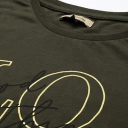 Cayman Typography Printed Slim Fit Cotton T-shirt image 2