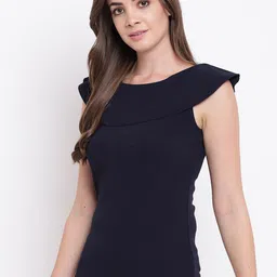 Deewa Women Navy Blue Solid Top image 4