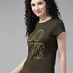 Cayman Typography Printed Slim Fit Cotton T-shirt image 5