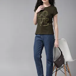 Cayman Typography Printed Slim Fit Cotton T-shirt image 4