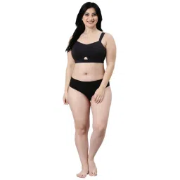 Enamor Cloudsoft Invisi Bonded Padded Wirefree Full Coverage Cotton Minimizer Bra A064 image 4