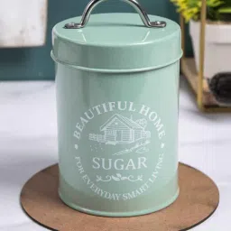 market 99 Green Mild Steel 850ml Sugar Storage Jar-picture-35