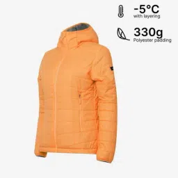 Forclaz by Decathlon Orange Plain Padded Jacket image 2