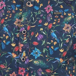 Allen Solly Junior Kids Navy Cotton Floral Print Shirt image 4