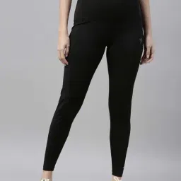 TWIN BIRDS Black Mid Rise Sports Tights-image-37