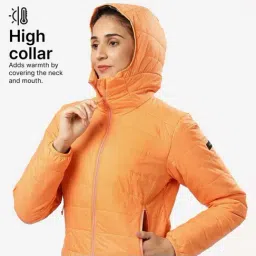 Forclaz by Decathlon Orange Plain Padded Jacket image 3