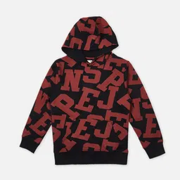 Pepe Jeans Boys Typographic Printed Pure Cotton Full Sleeve Hooded Pullover Sweatshirt-picture-29