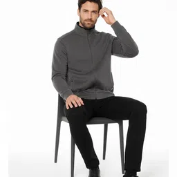 Octave AW25 Mock Collar Long Sleeves Fleece Front-Open Sweatshirt image 5