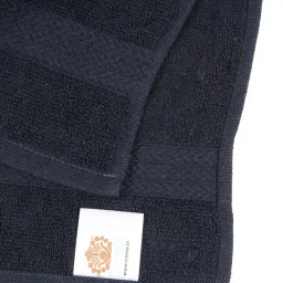 Creeva Classic Hand Towel Navy Blue Cotton Solid Hand Towel image 4