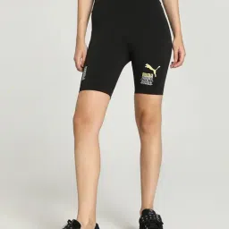 Puma Black Cotton Textured Pattern Sports Shorts-image-81