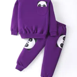 Nite Flite Boys Purple Cotton Printed Night Suits-image-23