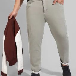 Instafab Plus Grey Regular fit Plus Size Jeans-picture-9