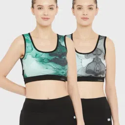 Clovia Multicolor Printed Sports Bra (Pack of 2)-image-42
