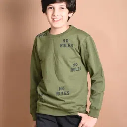 LilPicks Kids Green Printed Full Sleeves Sweatshirt-image-30
