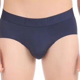 Calvin Klein Blue Shadow Regular Fit Logo Printed Briefs-image-40