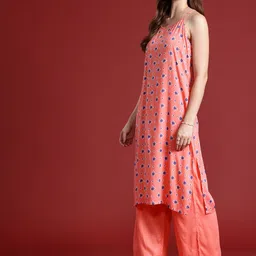 Anouk Women Floral Printed Regular Kurta With Palazzos image 5