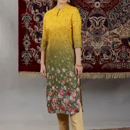 Aurelia Multicolored Printed Straight Kurta image 4