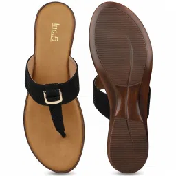 Inc.5 Women's Black T-Strap Sandals image 4