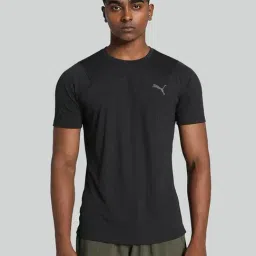 Puma Black Regular Fit Printed Sports T-Shirt-image-70