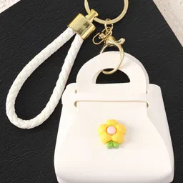 SALTY Floral Mini White Bag Charm image 4