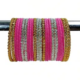 Shasmi Set Of 48 Stone Studded Glass Bangle image 2