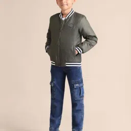 U.S. Polo Assn. Boys Green Full Sleeves Summer Jacket-picture-33