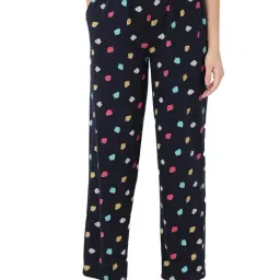 Smarty Pants Navy Blue Cotton Print Sleepwear Robes-image-78