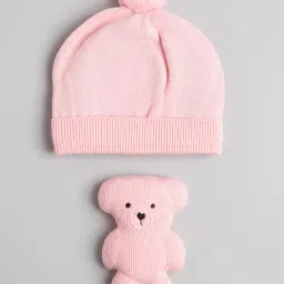 ed-a-mamma baby Ed-A-Mamma Girls Pink Cotton Self Design Combo Set image 4