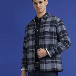 Pepe Jeans Navy Regular Fit Checks Shacket image 4