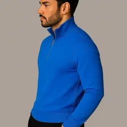 Mack Jonney Blue Fleece Regular Fit Sweatshirt image 3