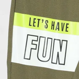 Fame Forever by Lifestyle Boys Olive Cotton Printed Track Pants image 4
