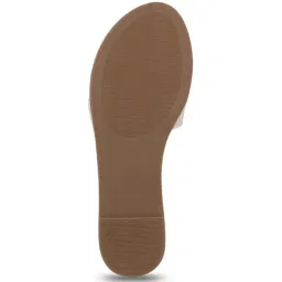 Mochi Women's Off White Casual Sandals image 4