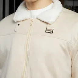 Campus Sutra Beige Regular Fit Jacket image 4