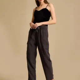 KAZO Grey Relaxed Fit Trousers image 5