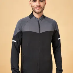Urban Ranger by Pantaloons Grey & Black Regular Fit Colour Block Sweatshirt-picture-28