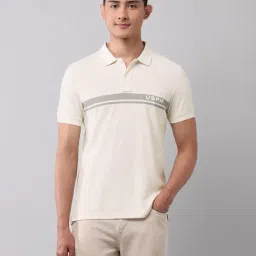 U.S. Polo Assn. Denim Co. White Cotton Slim Fit Striped Polo T-Shirt-picture-36