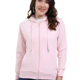 Monte Carlo Baby Pink Regular Fit Cotton Printed Hoodie-picture-48