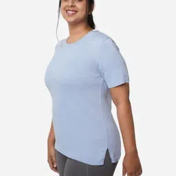 BlissClub Light Blue At-Ease Cotton Knit Top image 4
