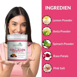 Simply Herbal Plant Based Collagen Powder Natural Peptide Builder Supplement with Vitamin C, Biotin image 2
