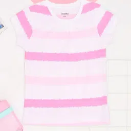 Pantaloons Junior Pink Frosting Pink T-Shirt-image-97