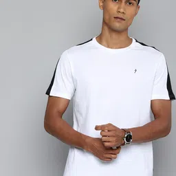 Indian Terrain Solid Pure Cotton T-shirt image 3