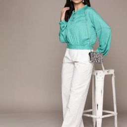 Label Ritu Kumar Aqua Solid Top-picture-20