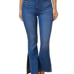 Globus Light Blue Flared Fit High Rise Jeans-image-16