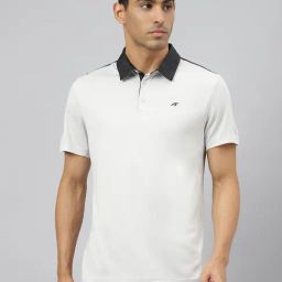 ALCIS Light Grey Train-Tech Anti-Static Slim Fit Training Polo T-Shirt-picture-3