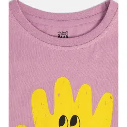 MINIKLUB Kids Purple Printed Full Sleeves Top image 3