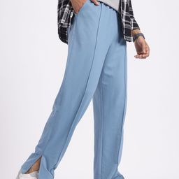 glitchez Men Chillax Paradise Mid-Rise Relaxed Fit Track Pants with Front Slits-picture-25