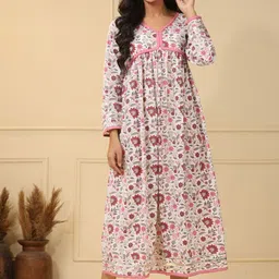 UNIFY FASHION Floral Print Fit & Flare Maxi Dress image 4