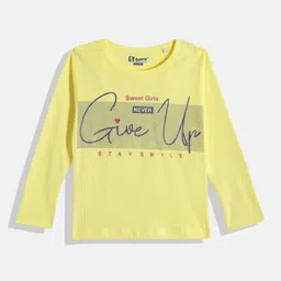 Eteenz Girls Typography Printed Pure Cotton T-shirt-picture-58
